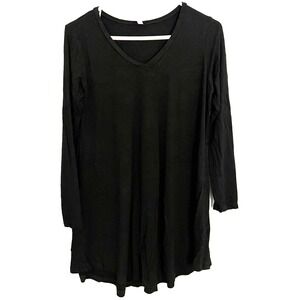 Popana Tunic Shirt Womens Large‎ Long Sleeve Stretch Pullover Made USA Basic